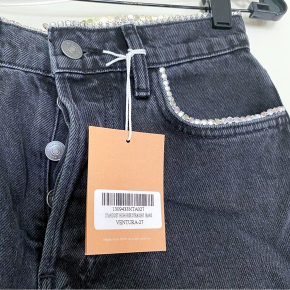Reformation Jeans Stardust HR Straight Rhinestones Ventura 27 NWT - Picture 4 of 8